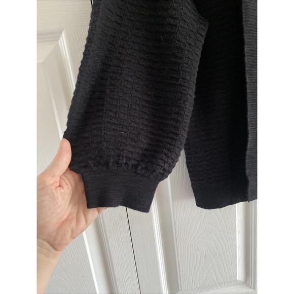 Croft Barrow Womens Medium Black Knit Open Cardigan NEW - Picture 4 of 7